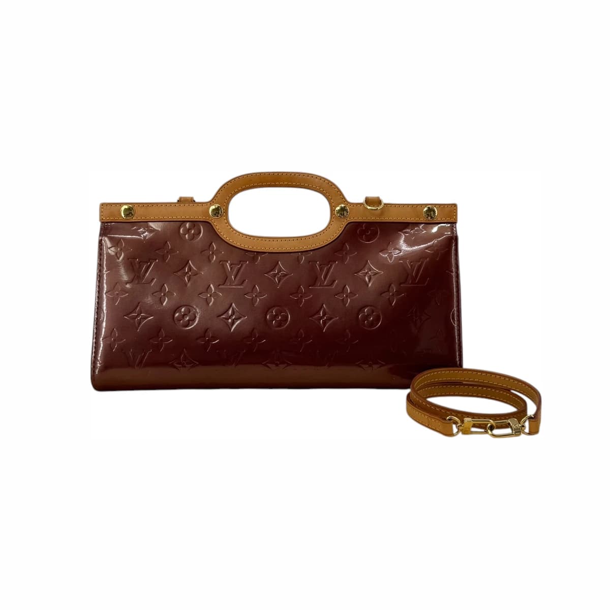 LOUIS VUITTON 루이비통 모노그램 베르니 룩스부리 토트백 숄더백 브라운