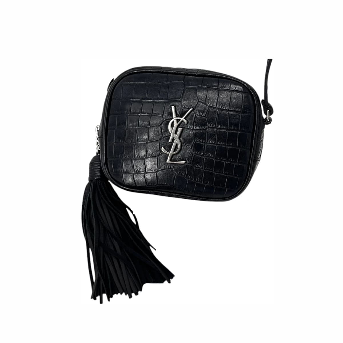 SAINT LAURENT 생로랑 모노그램 레더 미니 크로스백 블랙