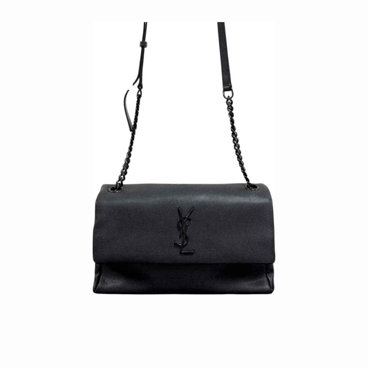 SAINT LAURENT 생로랑 웨스트 헐리우드 체인 숄더백 블랙 가죽