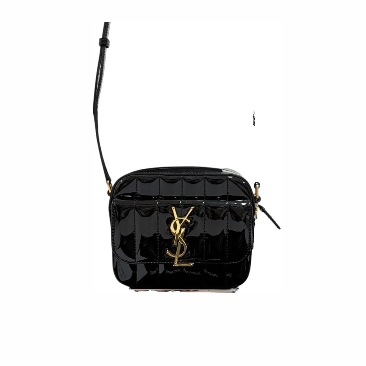 SAINT LAURENT 생로랑 페이던트 비키 토이 숄더백 크로스백 블랙 페이턴트