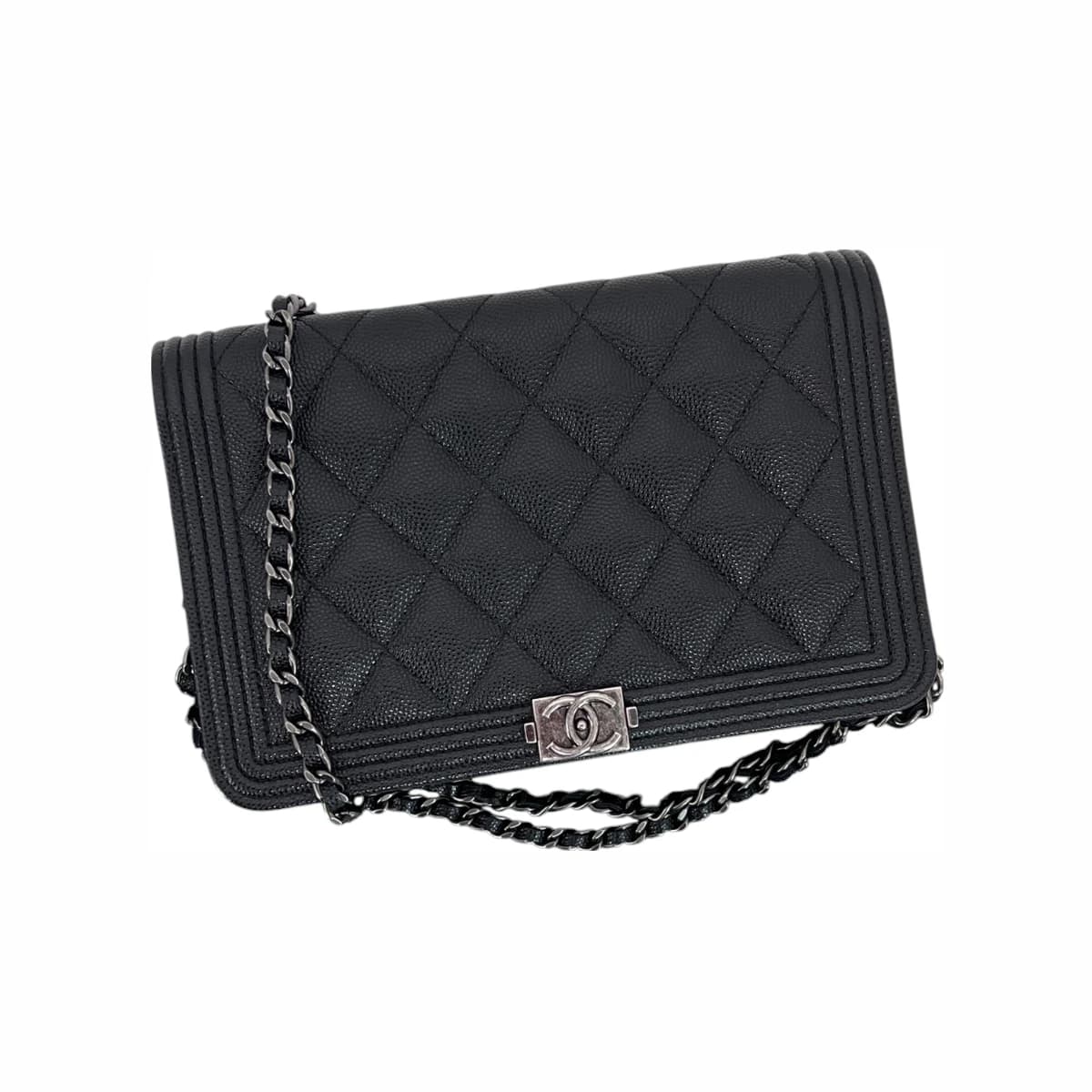 CHANEL 샤넬 캐비어 보이 WOC 크로스백 블랙