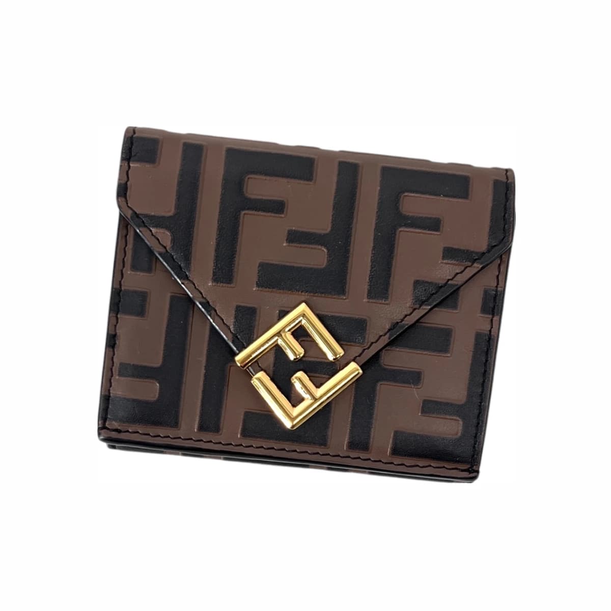 FENDI 펜디 FF 다이아몬드 3단 반지갑