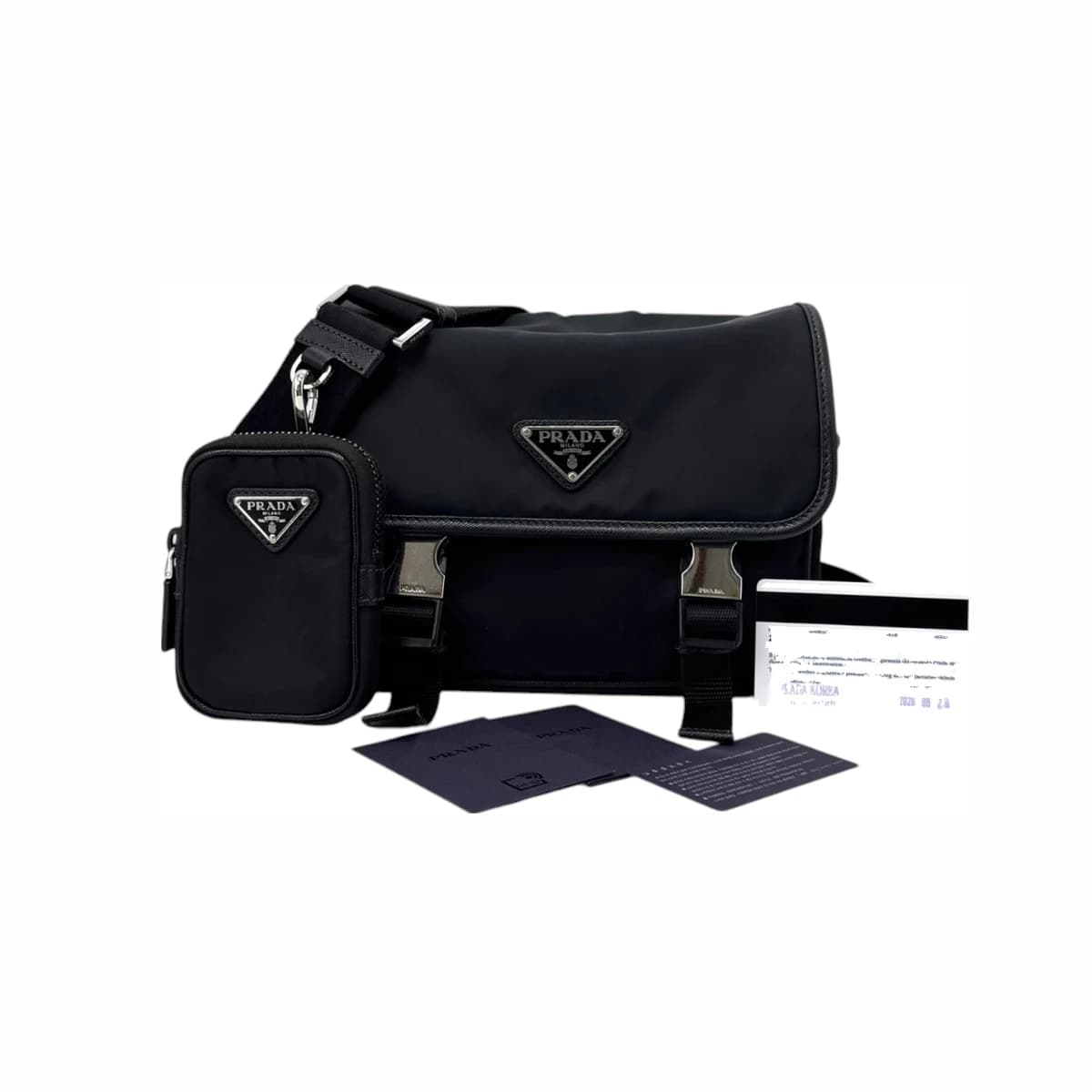 PRADA 프라다 나일론 버클 숄더백 크로스백 블랙