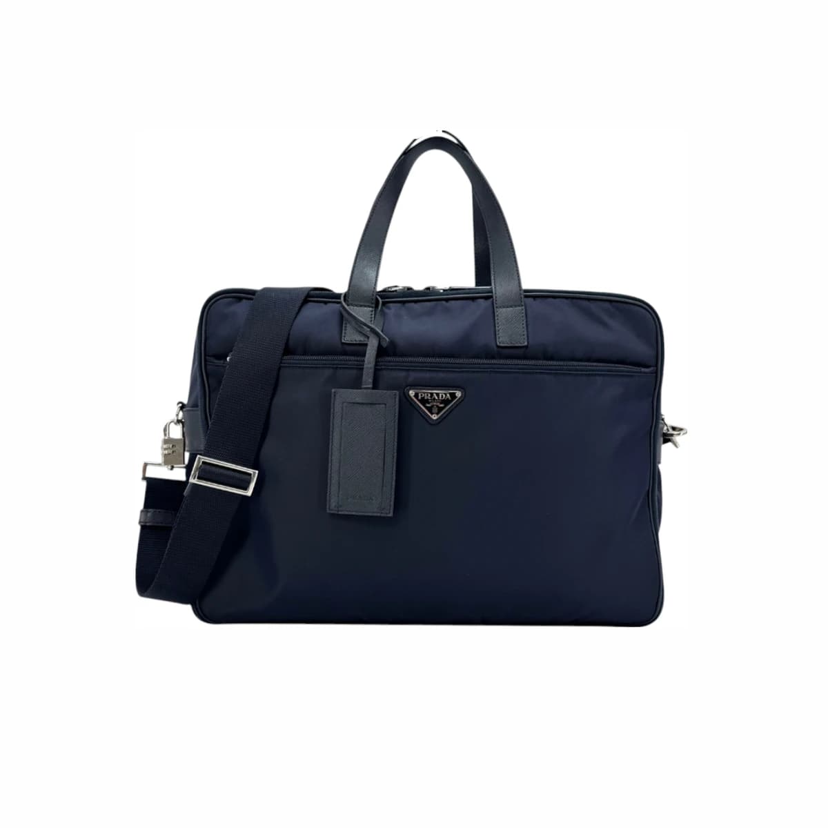 PRADA 프라다 나일론 브리프케이스 네이비