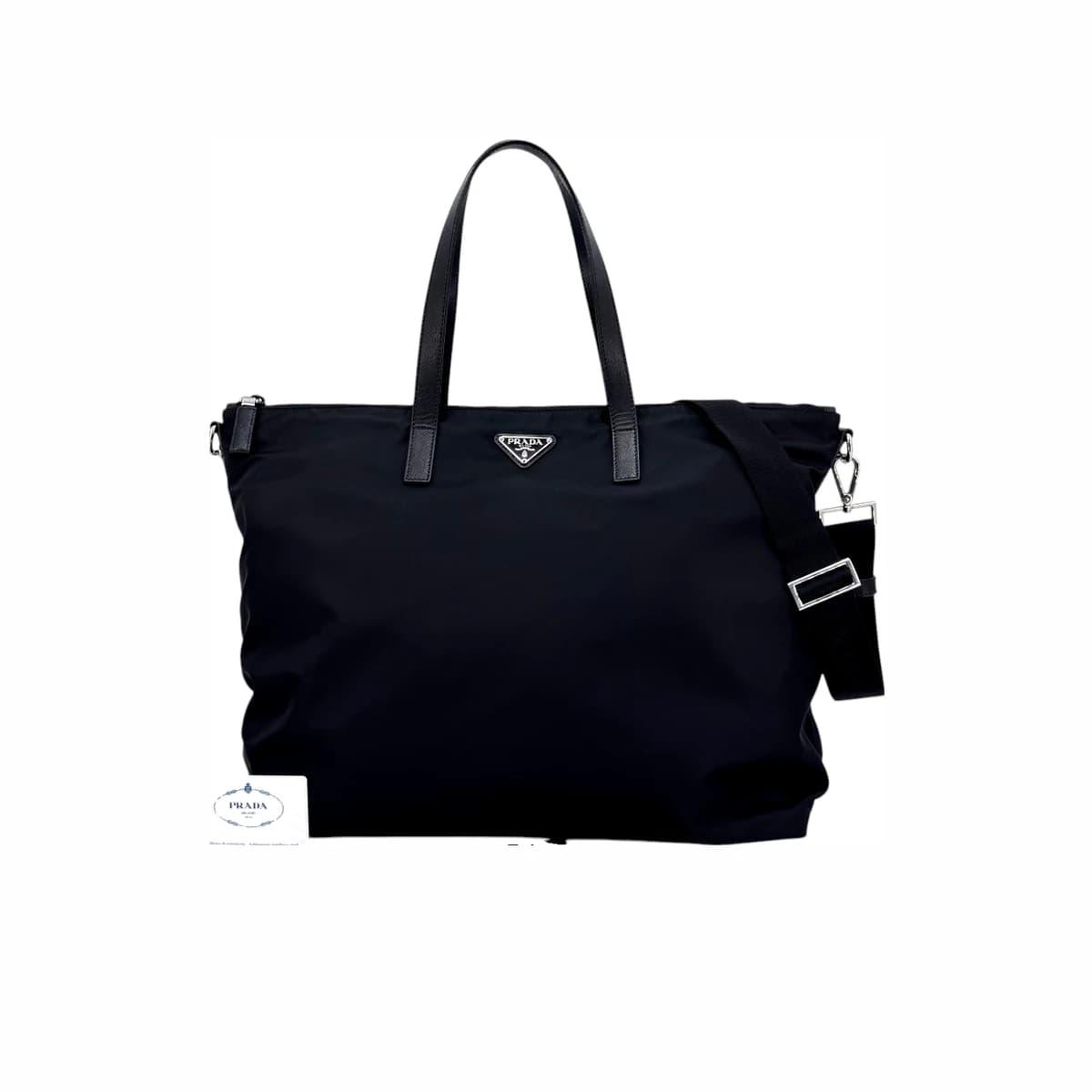 PRADA 프라다 나일론 삼각로고 쇼퍼백 숄더백 블랙