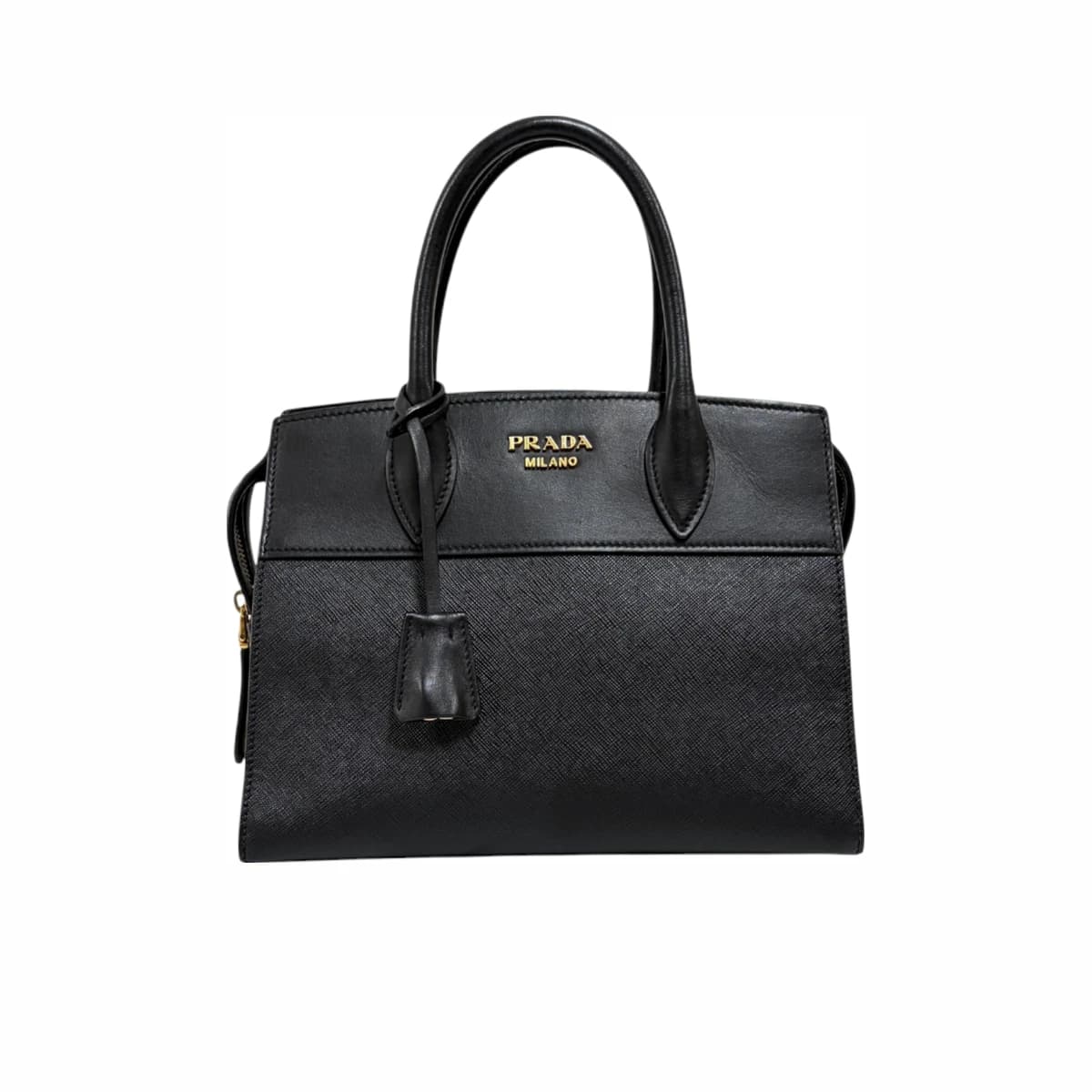 PRADA 프라다 에스플러네이드 사피아노 토트백 블랙 가죽
