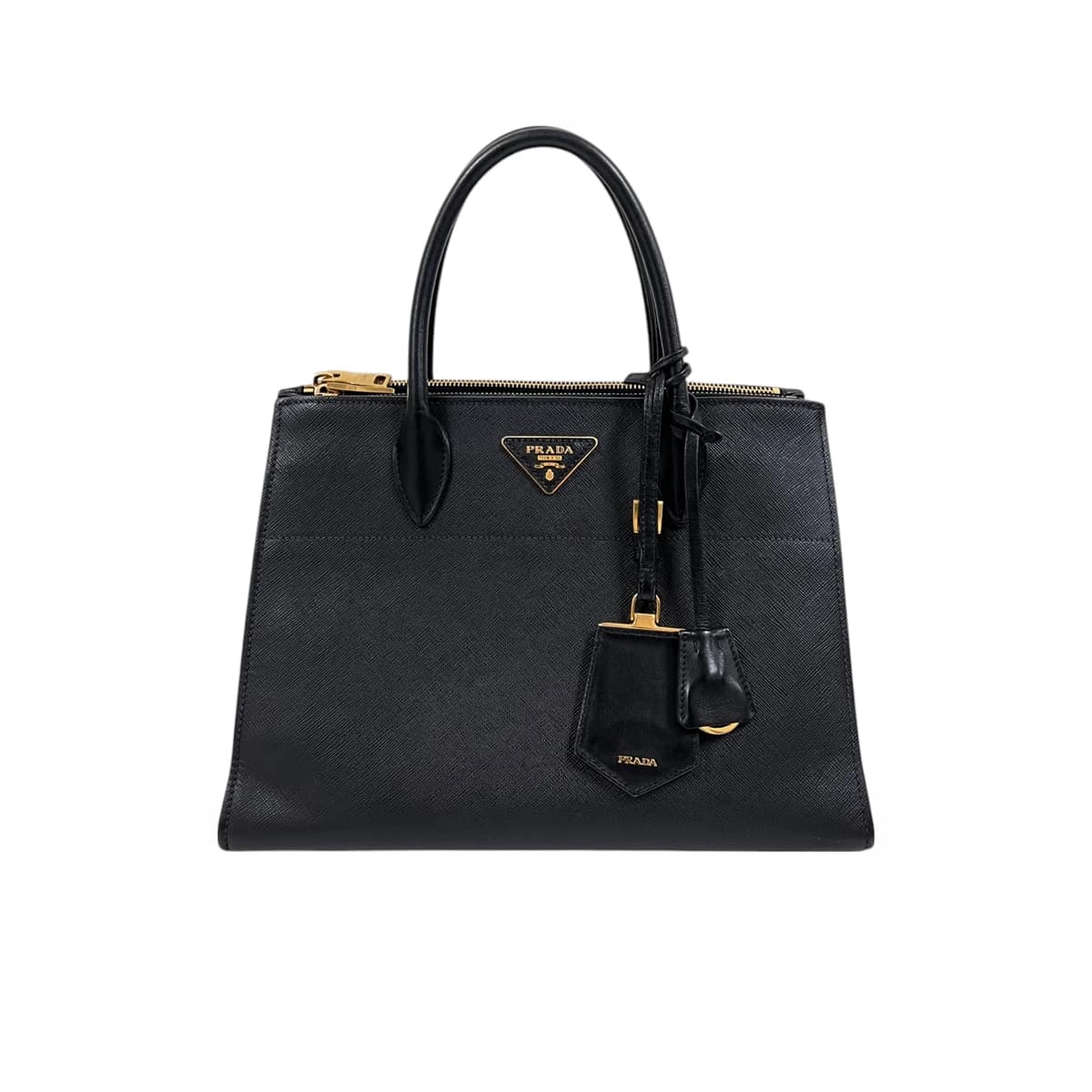 PRADA 프라다 사피아노 패러다임 토트백 & 숄더백 블랙 가죽