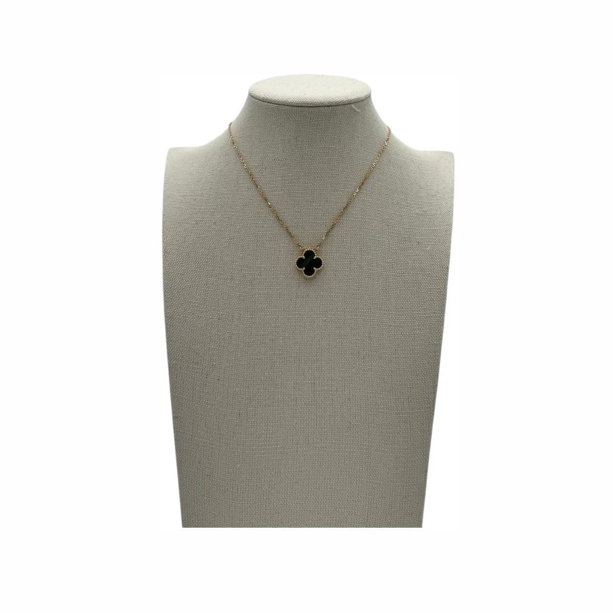 VAN CLEEF & ARPELS 반클리프앤아펠 18K 옐로우골드 말라카이트 빈티지 알함브라 펜던트 목걸이 18K 옐로골드