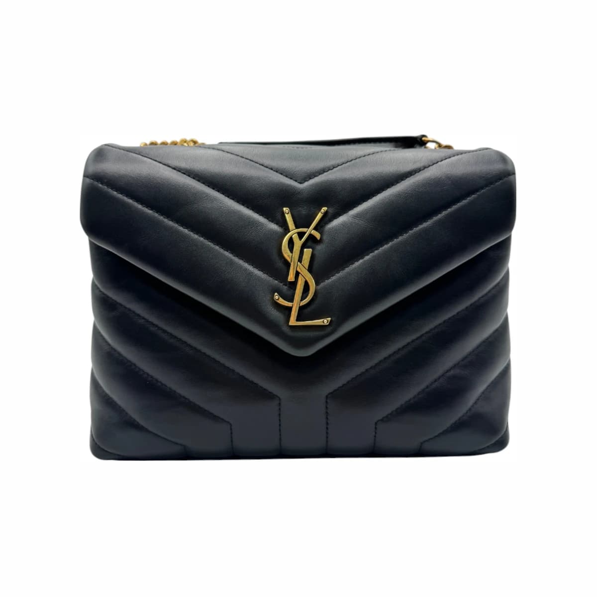 SAINT LAURENT 생로랑 블랙 루루 스몰 체인 숄더백 가죽