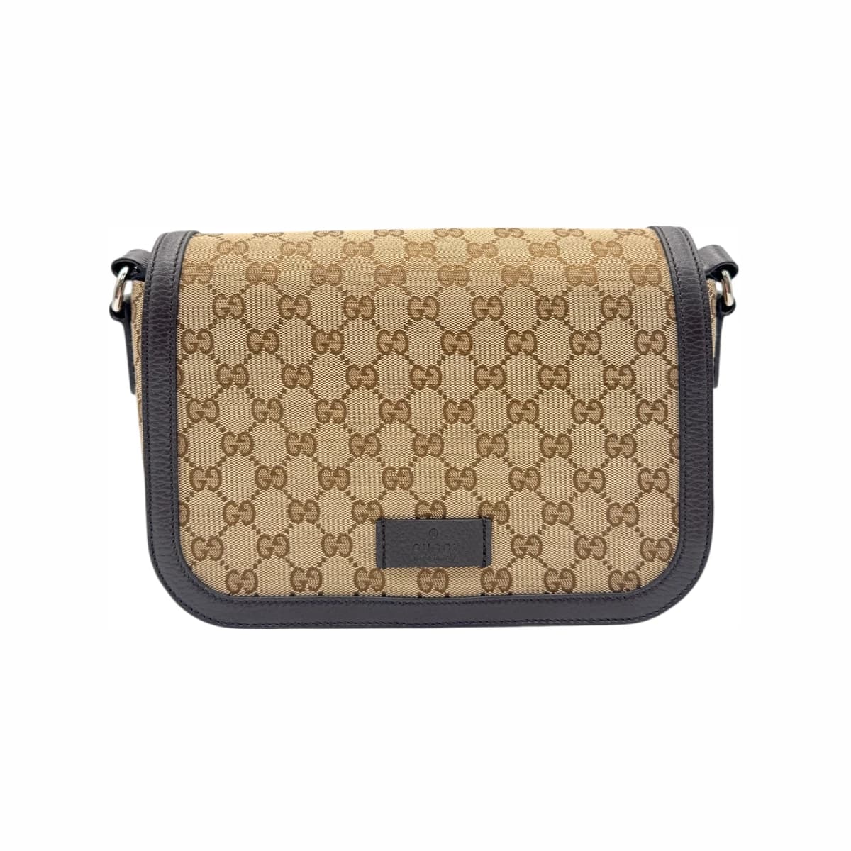 GUCCI 구찌 GG캔버스 플랩 메신저 베이지