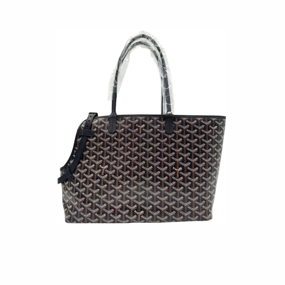 GOYARD 고야드 블랙 탄 삭 시앙 그리 PM 토트백