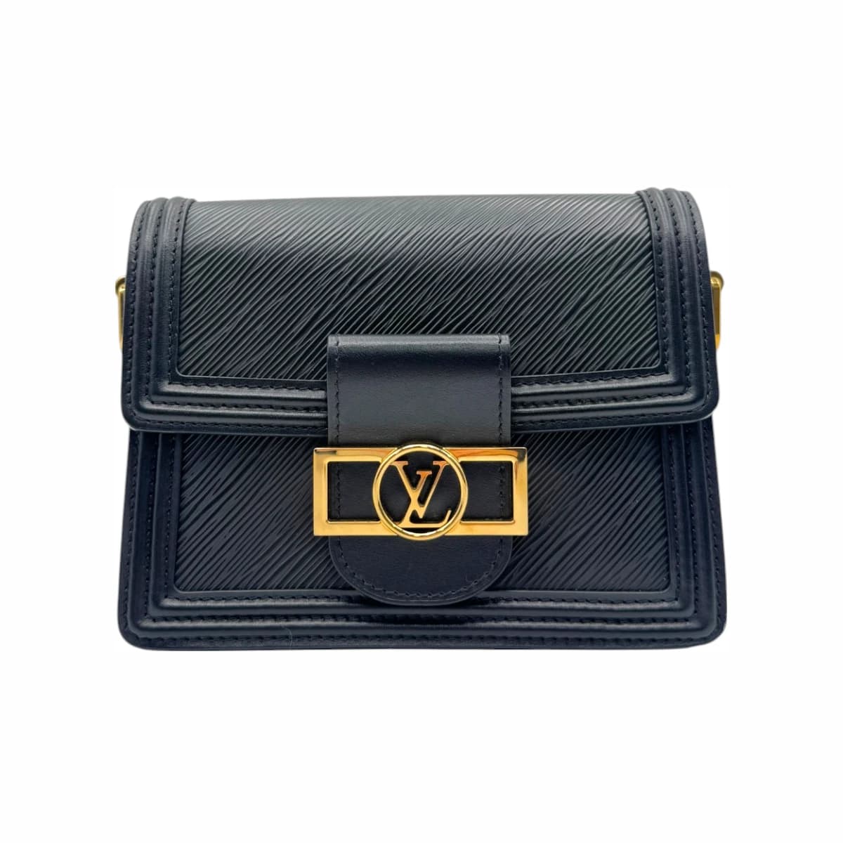 LOUIS VUITTON 루이비통 블랙 에삐 미니 도핀 크로스백(내장칩)