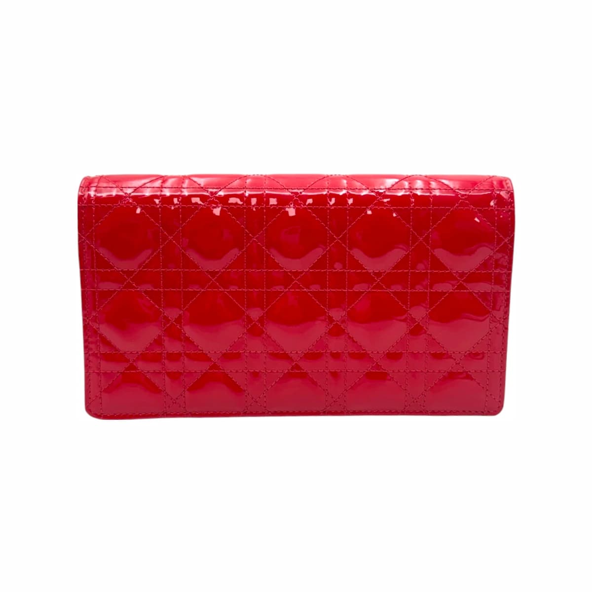 DIOR 디올 레드 페이던트 레이디 디올 체인 크로스백 페이턴트