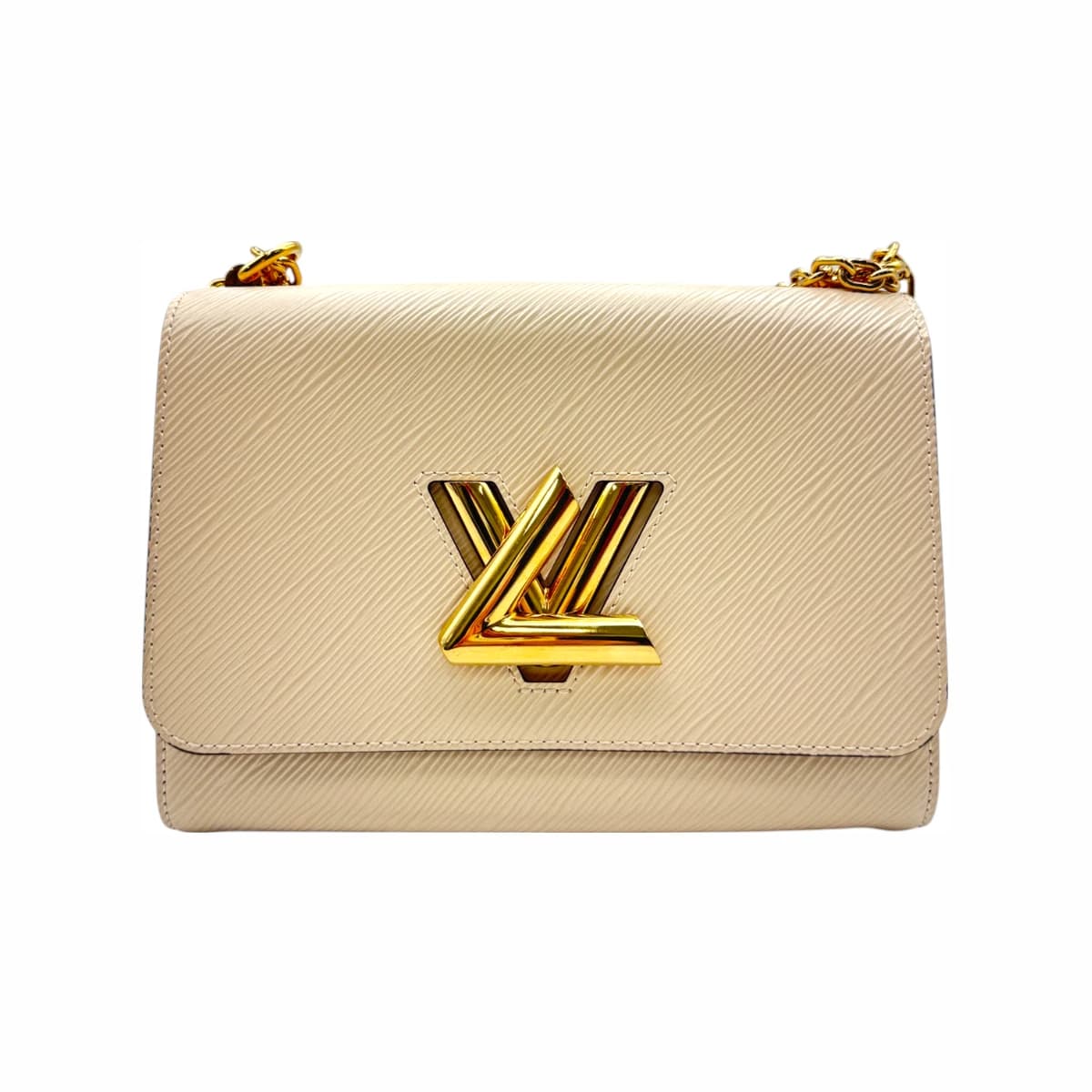 LOUIS VUITTON 루이비통 쿼르츠 에삐 트위스트 MM 체인 숄더백 아이보리