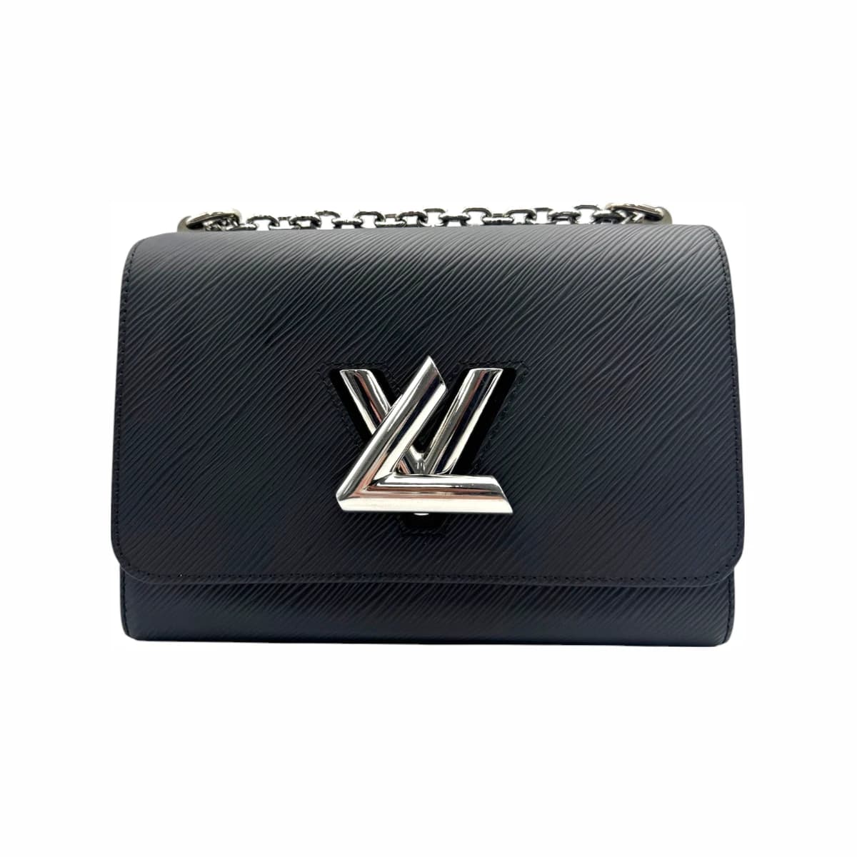 LOUIS VUITTON 루이비통 블랙 레더 에삐 트위스트 MM 숄더백