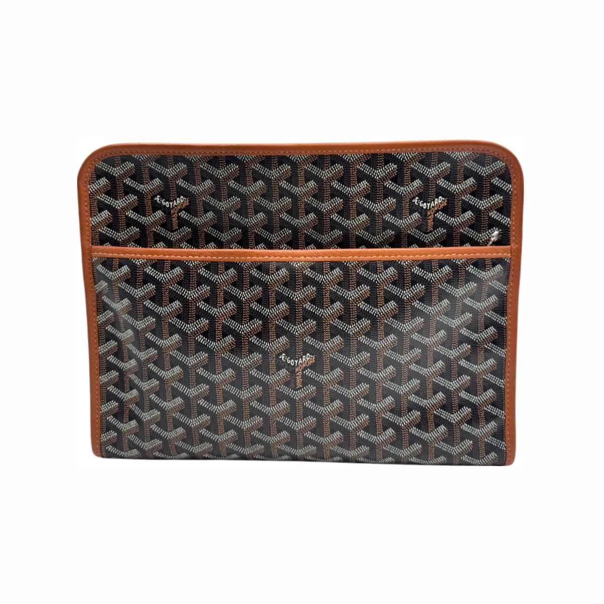 GOYARD 고야드 블랙 캔버스 탄 레더 쥬방스 GM 토일렛백