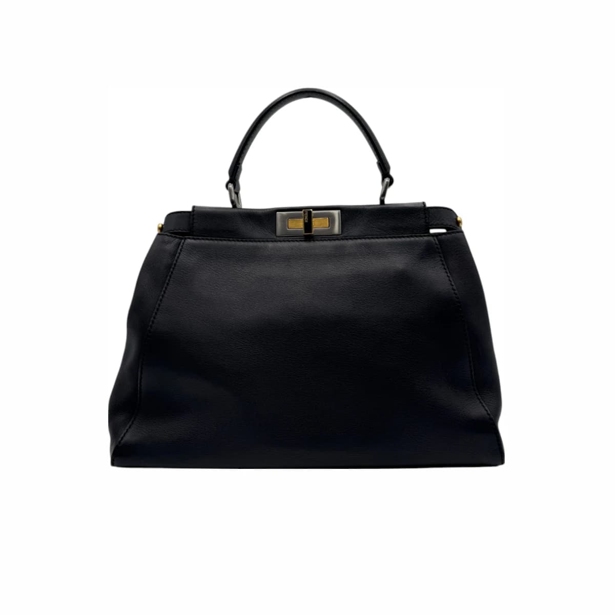 FENDI 펜디 피카부 미디엄 토트백 블랙 가죽