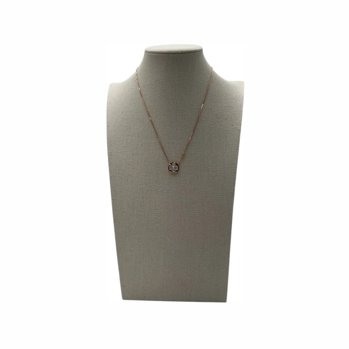 LOUIS VUITTON 루이비통 18K 핑크골드 화이트 자개 다이아 컬러 블라썸 BB 썬 펜던트 목걸이 18K 옐로골드