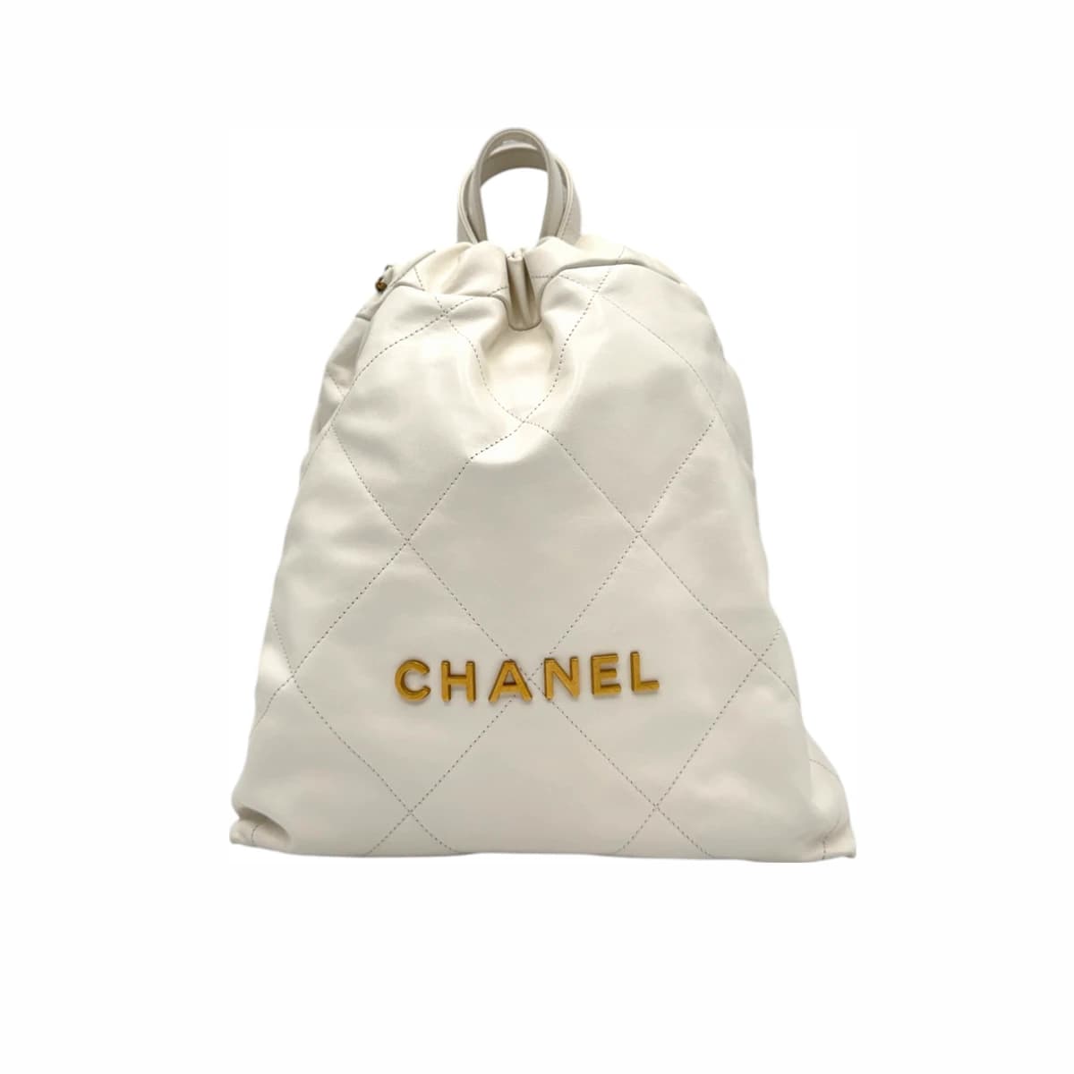 CHANEL 샤넬 화이트 레더 22 스몰 백팩(내장칩)