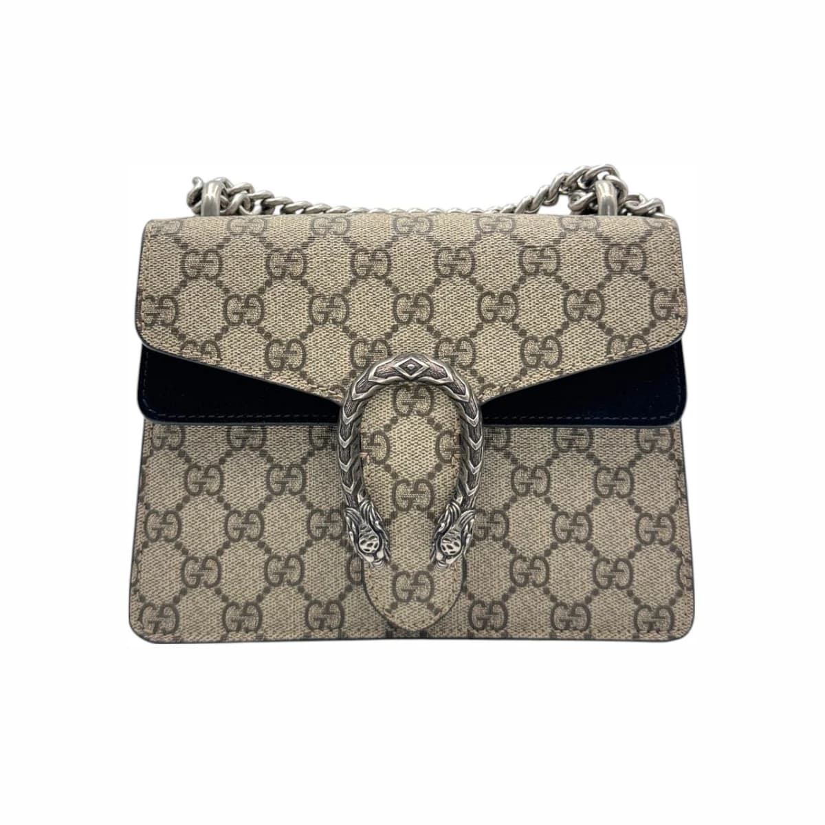 GUCCI 구찌 GG로고 PVC 수프림 스웨이드 라이닝 디오니소스 미니 숄더백