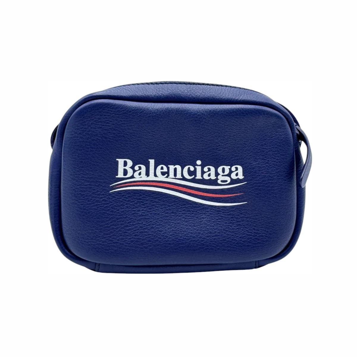 BALENCIAGA 발렌시아가 블루 레더 에브리데이 XS 카메라 크로스백
