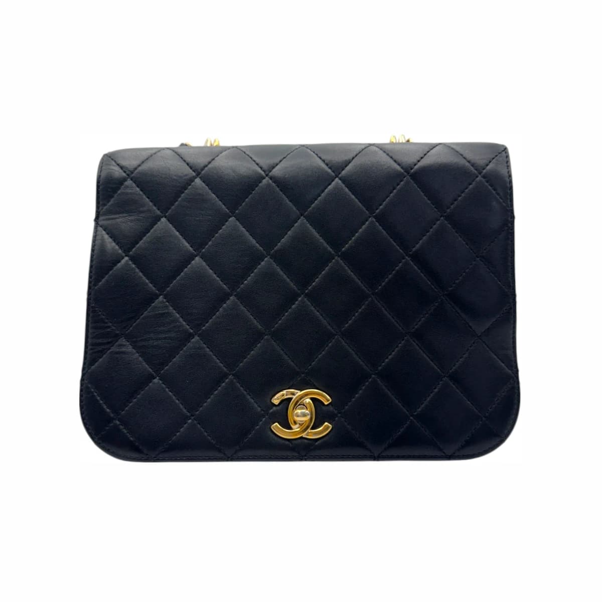CHANEL 샤넬 블랙 레더 탑 핸들 시즌 토트백 24번대 가죽