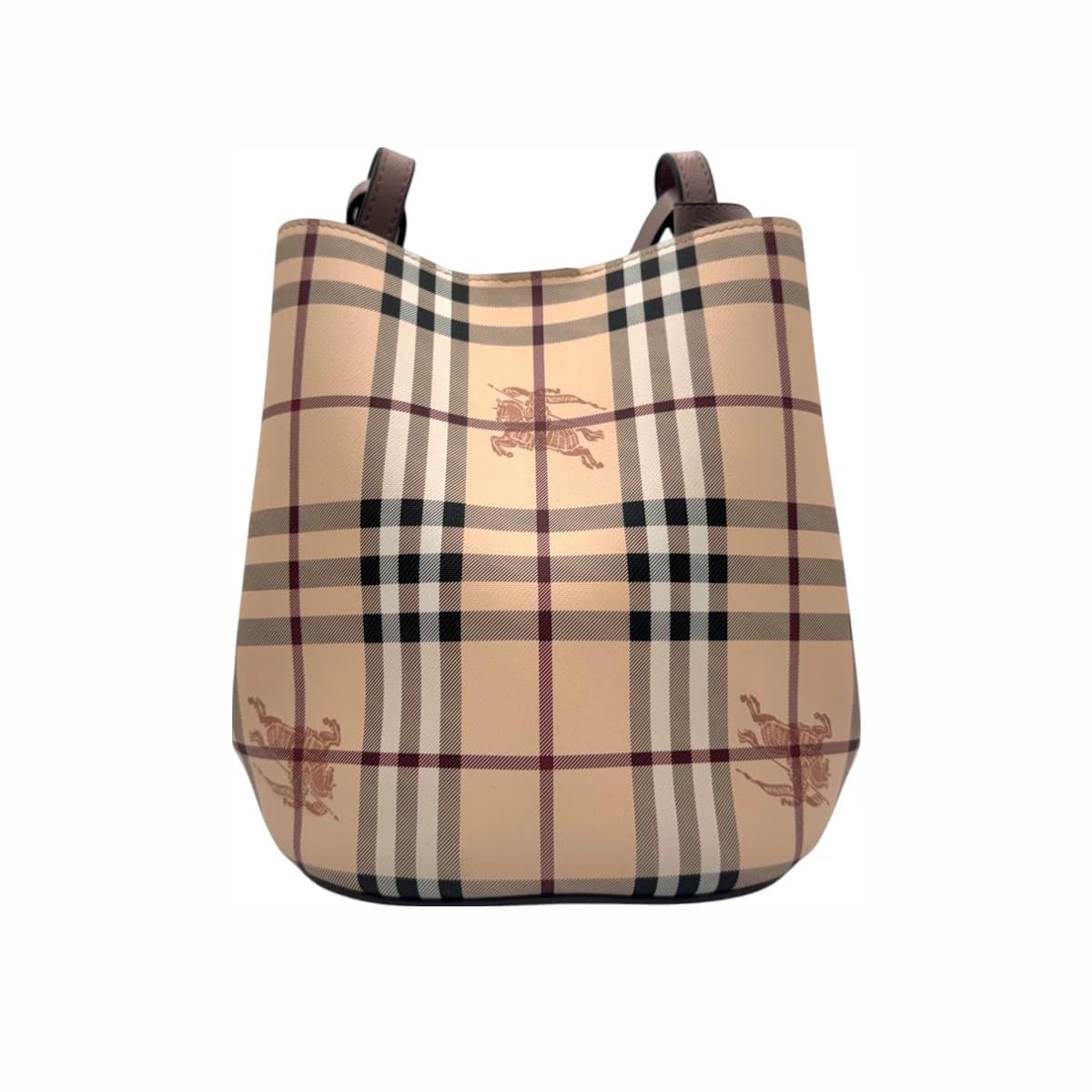 BURBERRY 버버리 헤이마켓 체크 스몰 버킷백