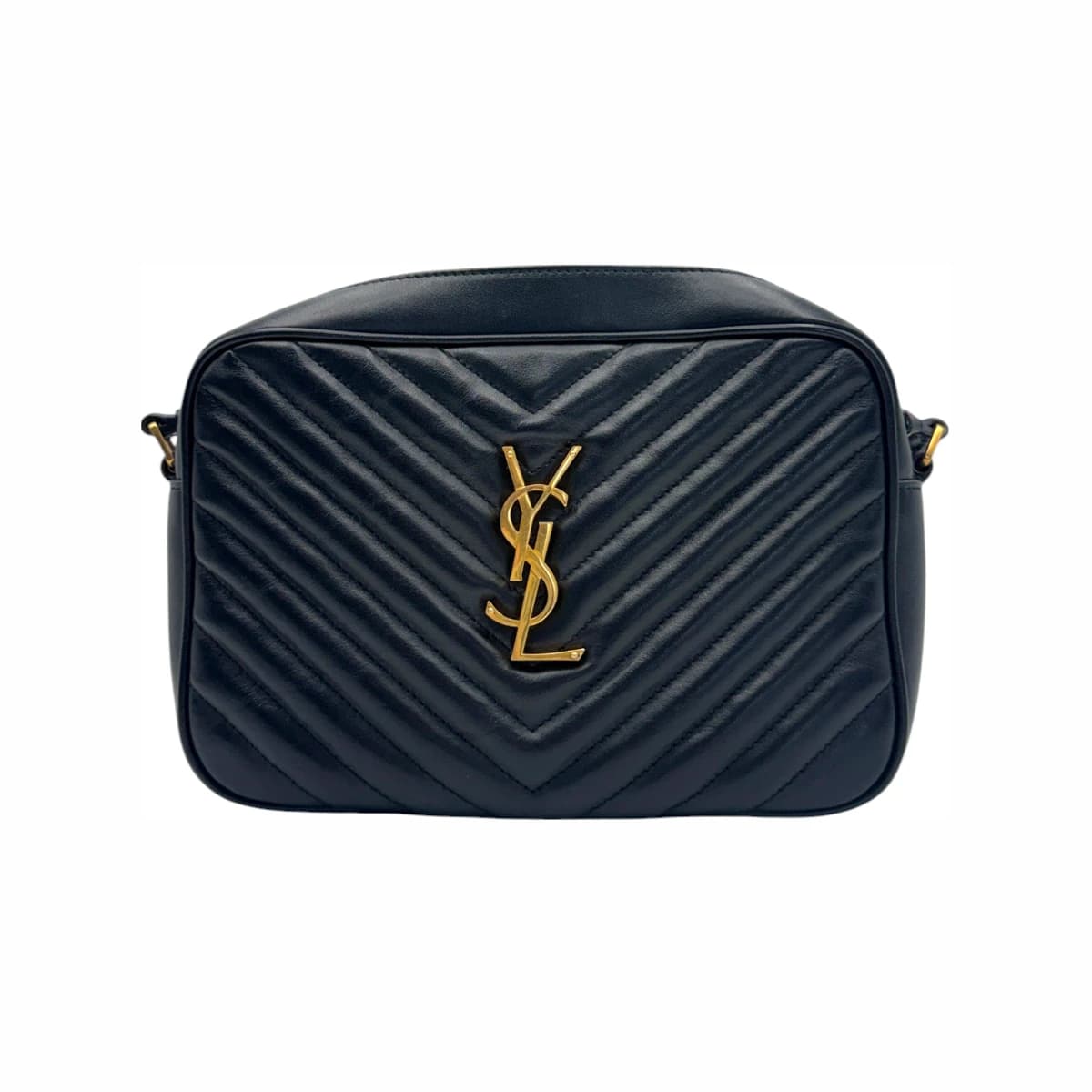 SAINT LAURENT 생로랑 모노그램 마틀라세 테슬 카메라 크로스백 블랙 가죽