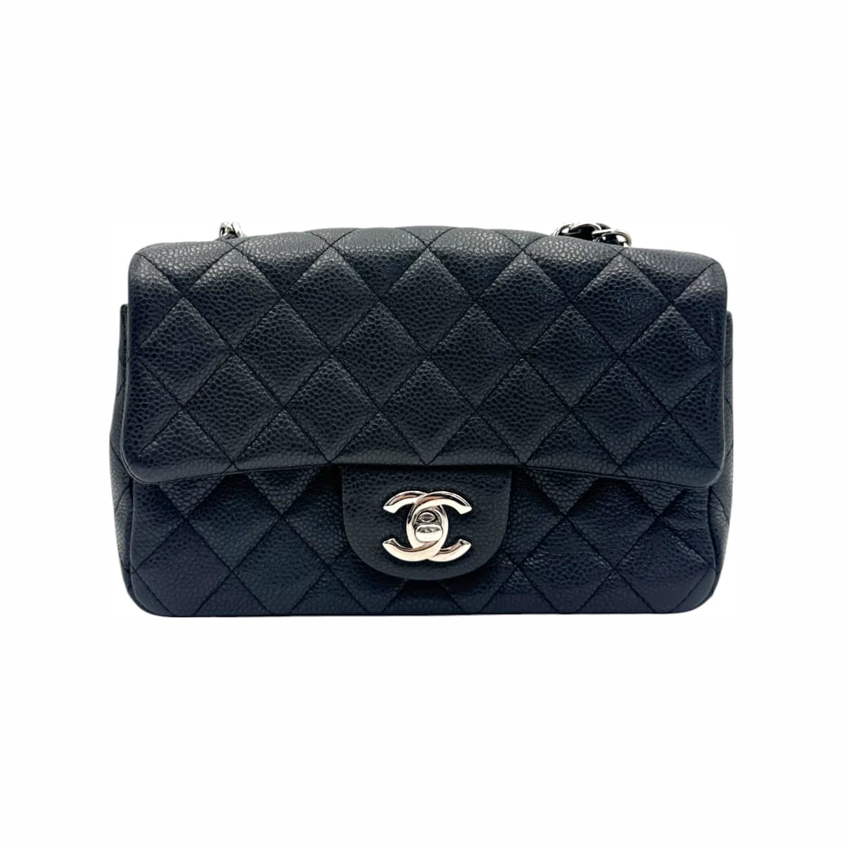 CHANEL 샤넬 캐비어 클래식 뉴미니 크로스백 20번대 블랙