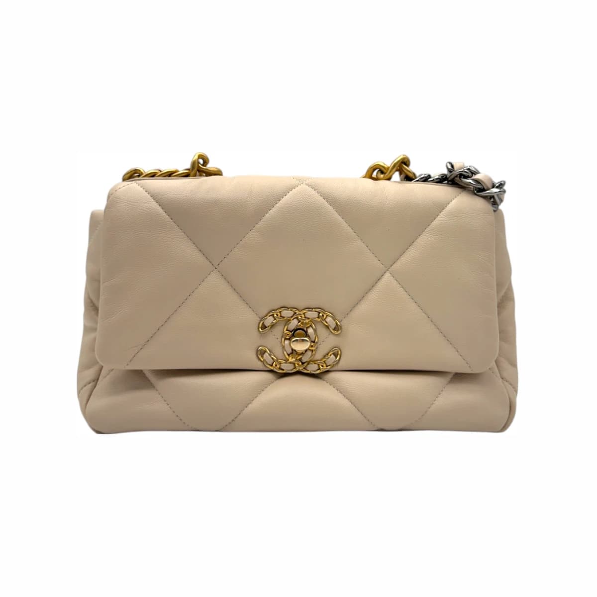CHANEL 샤넬 19백 미듐 체인 플랩백 30번대 가죽