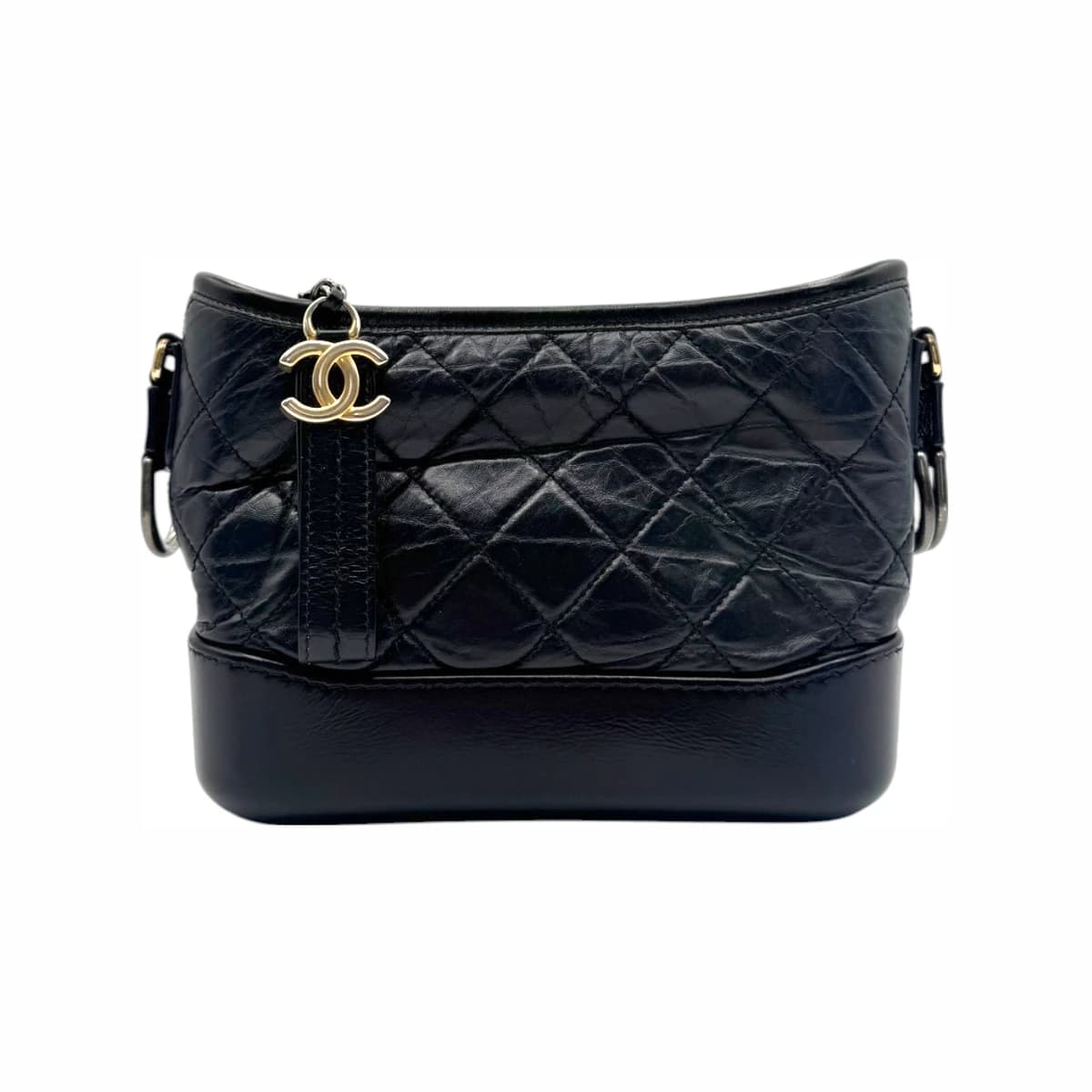 CHANEL 샤넬 가브리엘 호보 스몰 체인 숄더백 26번대 블랙 가죽