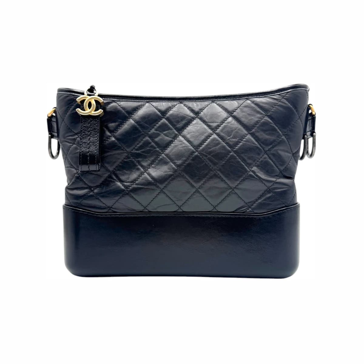 CHANEL 샤넬 가브리엘 호보 라지 체인 숄더백 25번대 블랙 가죽