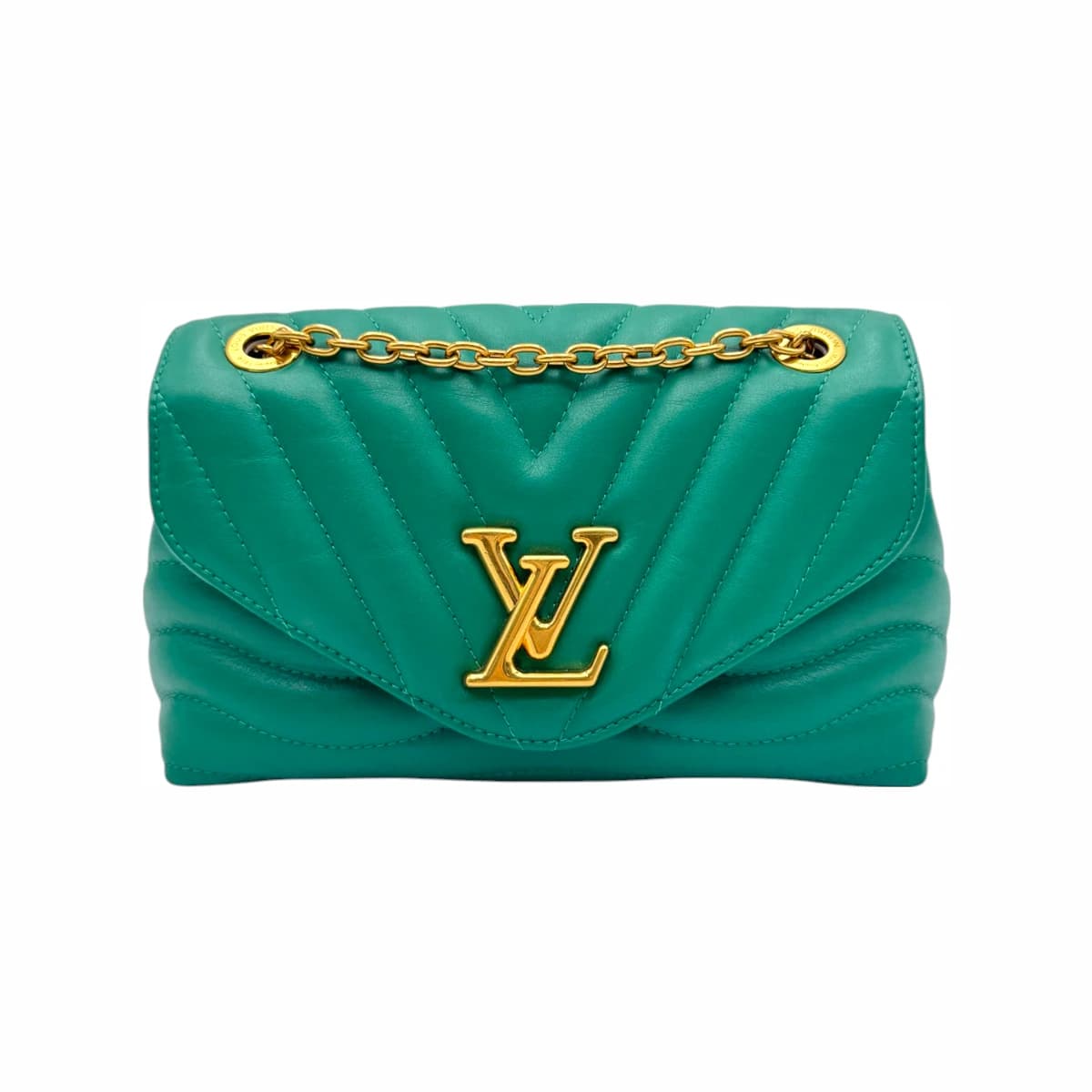 LOUIS VUITTON 루이비통 그린레더 뉴웨이브 체인 숄더백 가죽