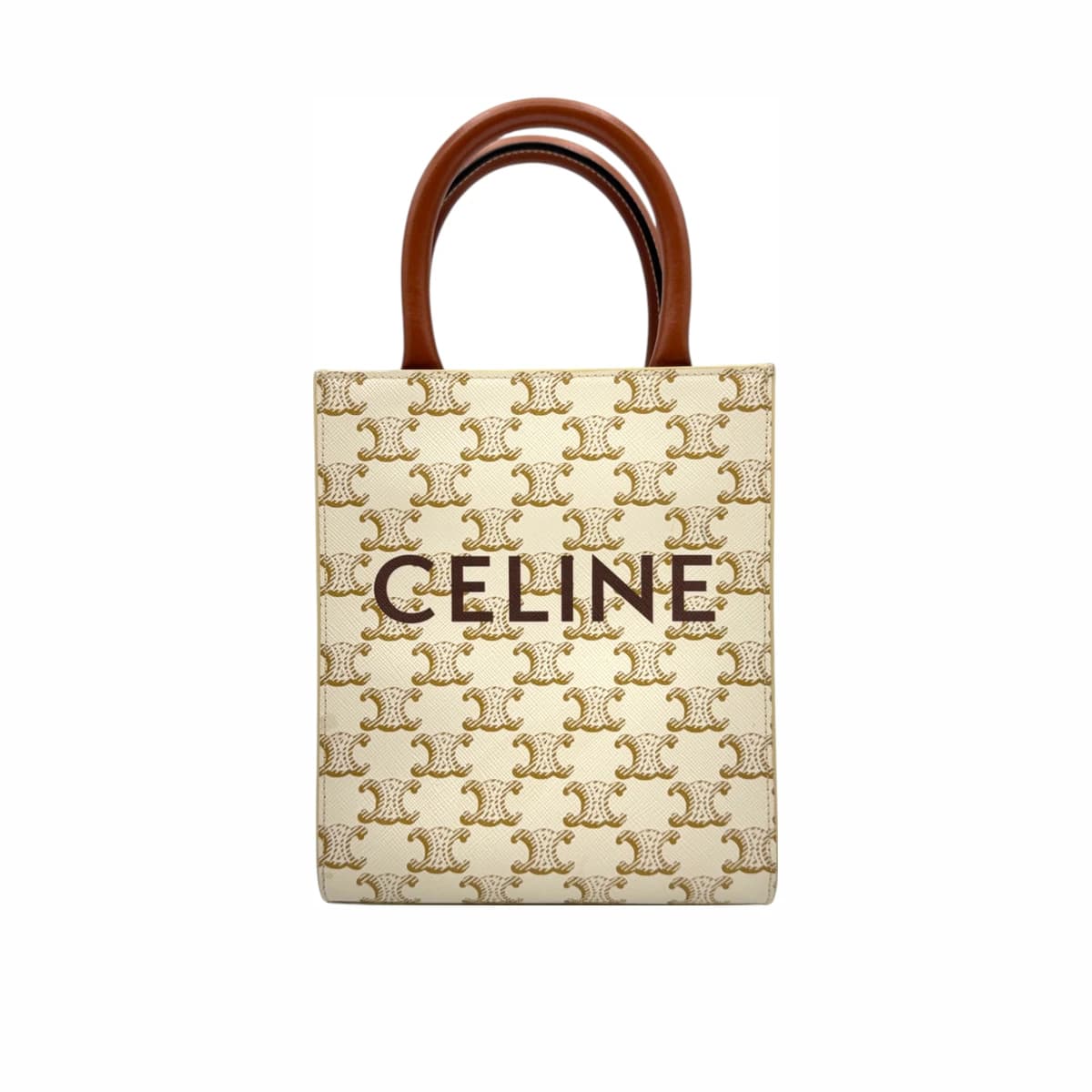 CELINE 셀린느 화이트 컬러 트리오페 카바스 미니 토트백