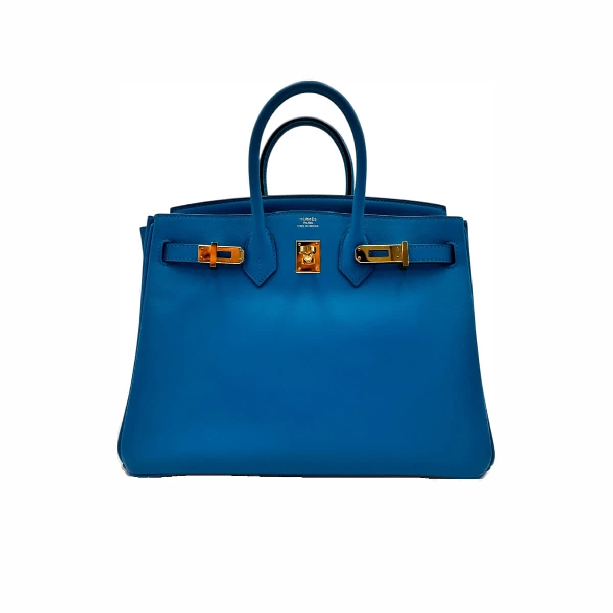 HERMÈS 에르메스 블루 컬러 벌킨 25 토트백(Y각인) 가죽