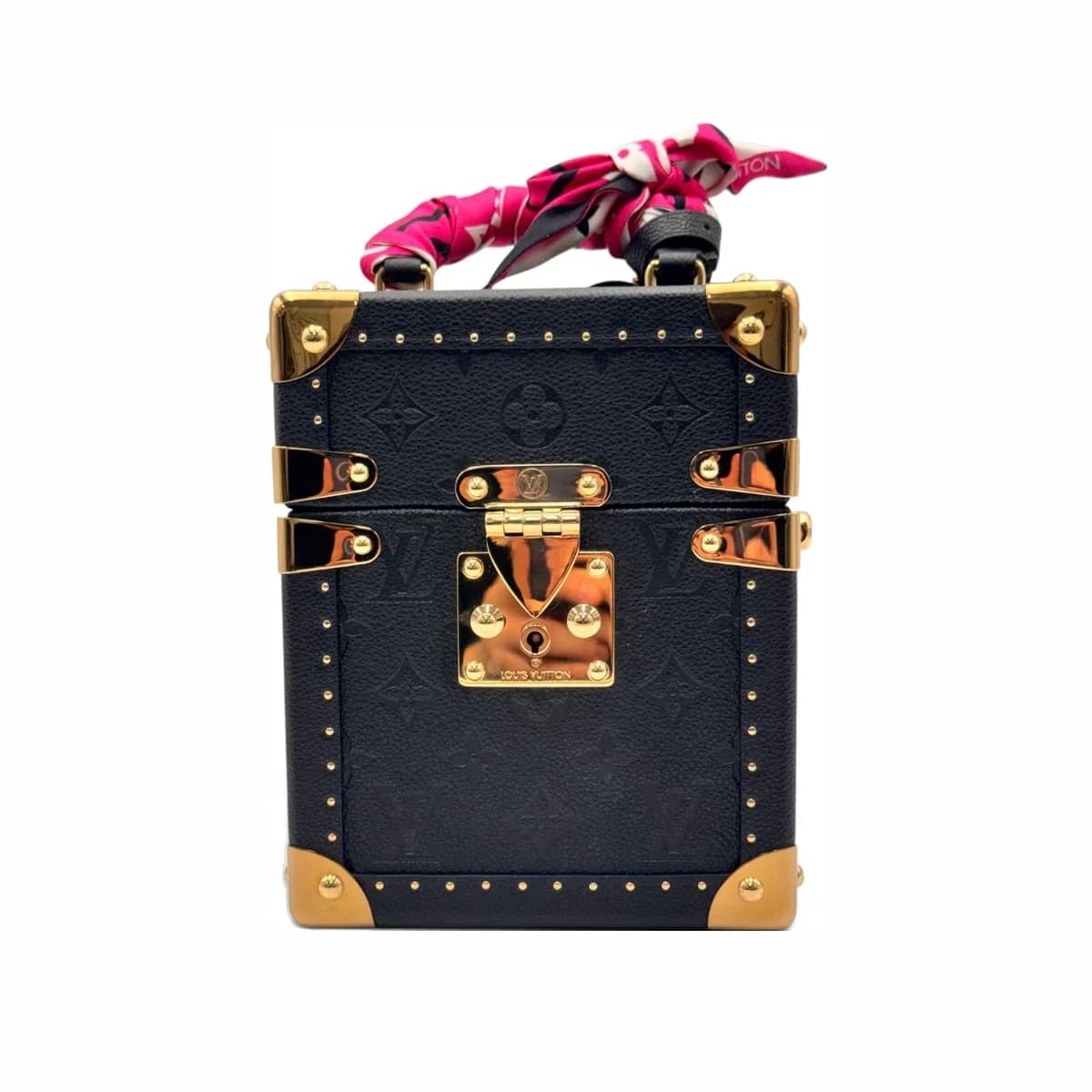 LOUIS VUITTON 루이비통 모노그램 앙프렝뜨 카메라 박스백(내장칩) 블랙