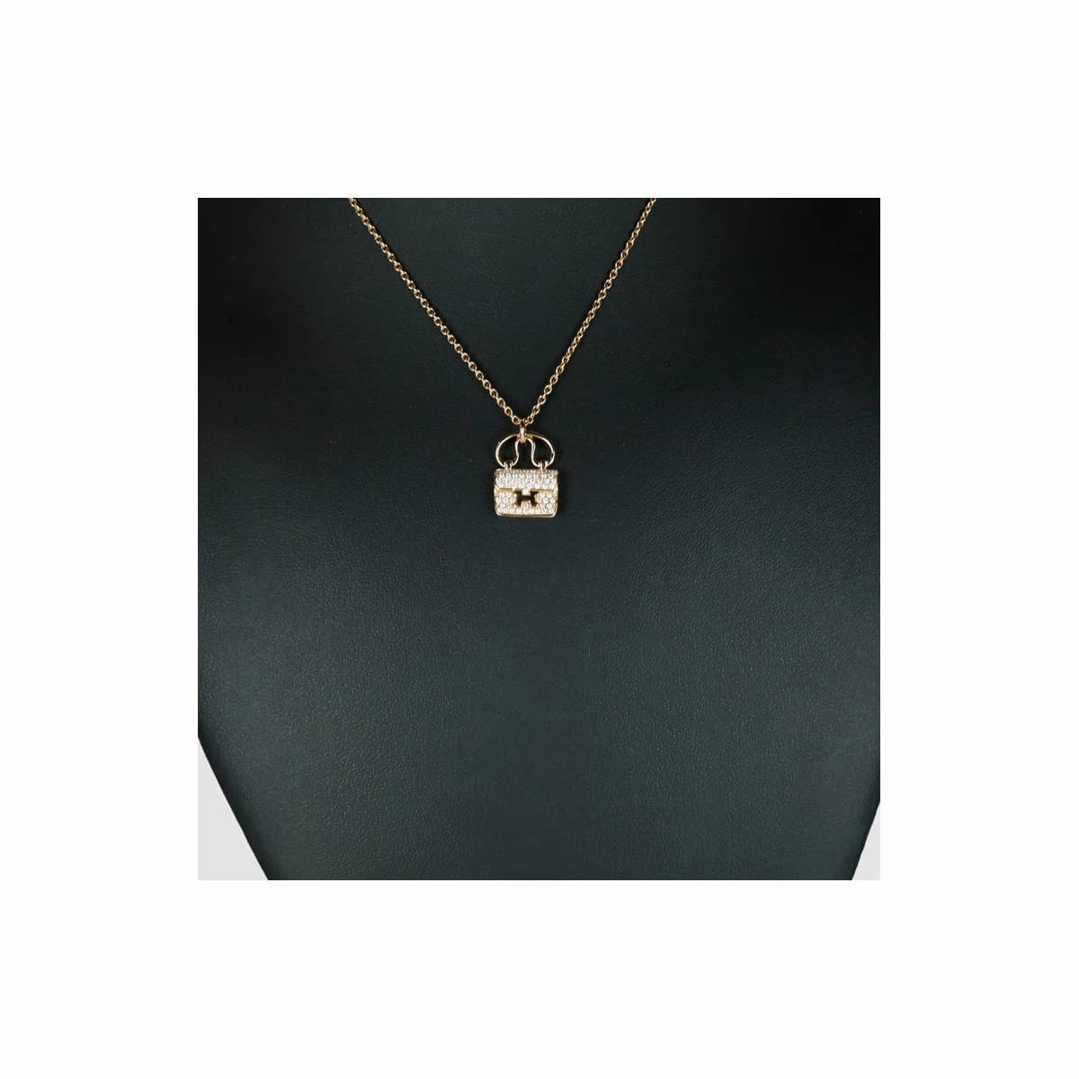 HERMÈS 에르메스 아뮬레뜨 콘스탄스 다이아 펜던트 목걸이