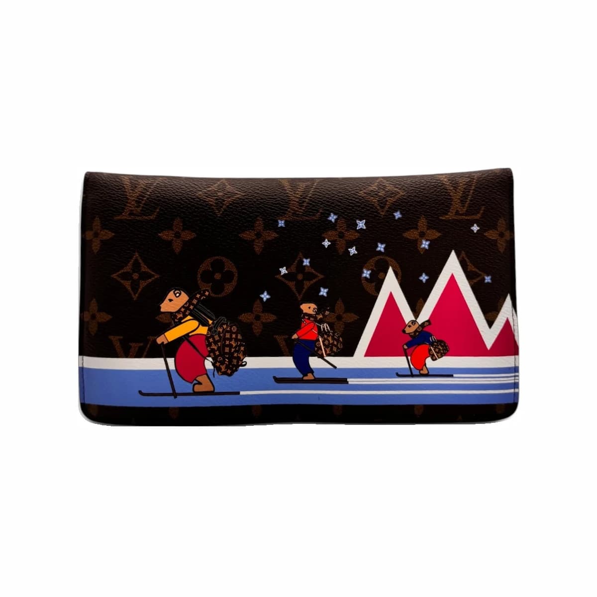 LOUIS VUITTON 루이비통 모노그램 홀리데이 일러스트 에디션 포쉐트 위켄드 체인 숄더백