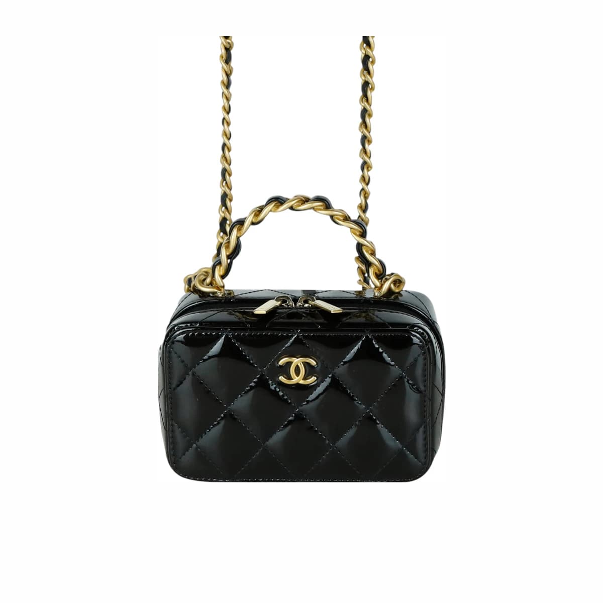 CHANEL 샤넬 탑 핸들 코스메틱 베니티 케이스 크로스백