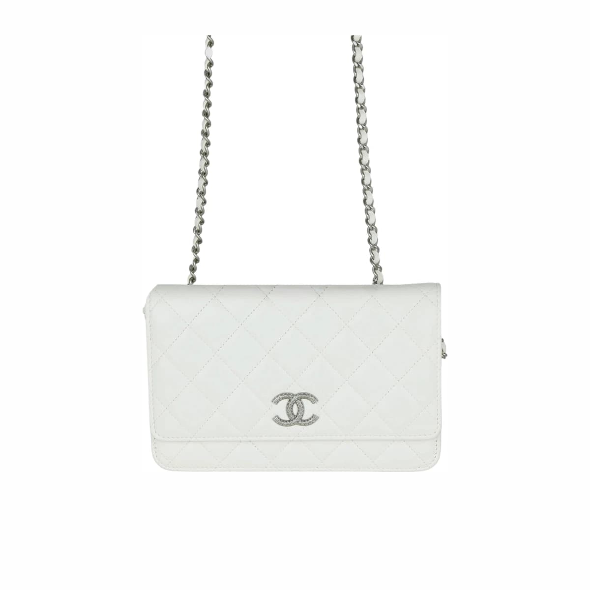 CHANEL 샤넬 CC 램스킨 체인 지갑 WOC 크로스백
