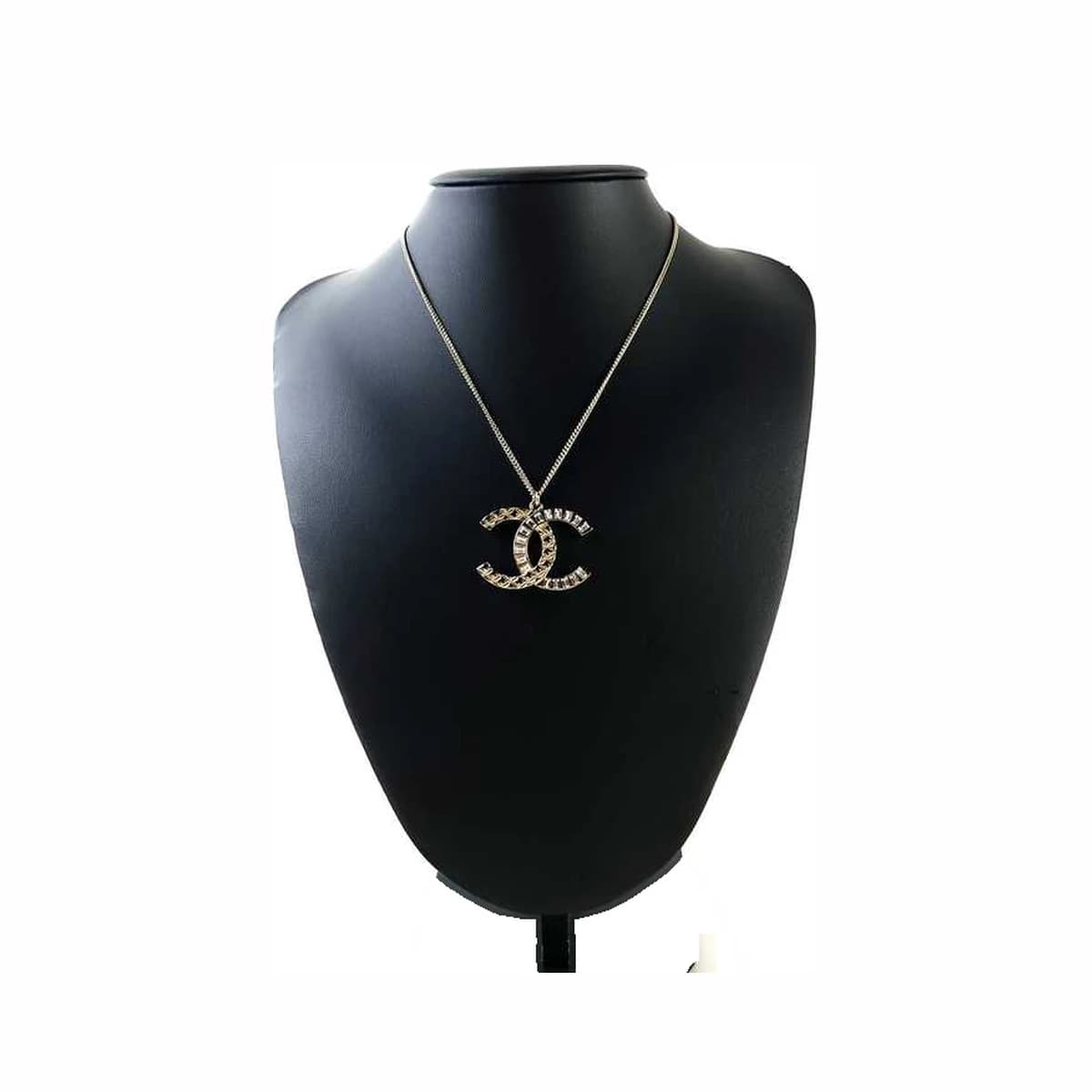 CHANEL 샤넬 크리스탈 CC 펜던트 목걸이