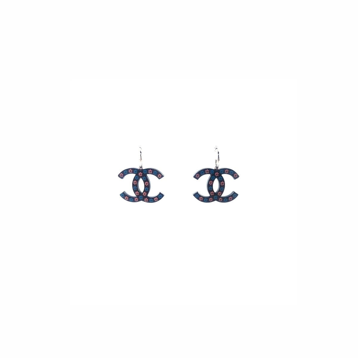 CHANEL 샤넬 CC 프린팅 귀걸이 이어링