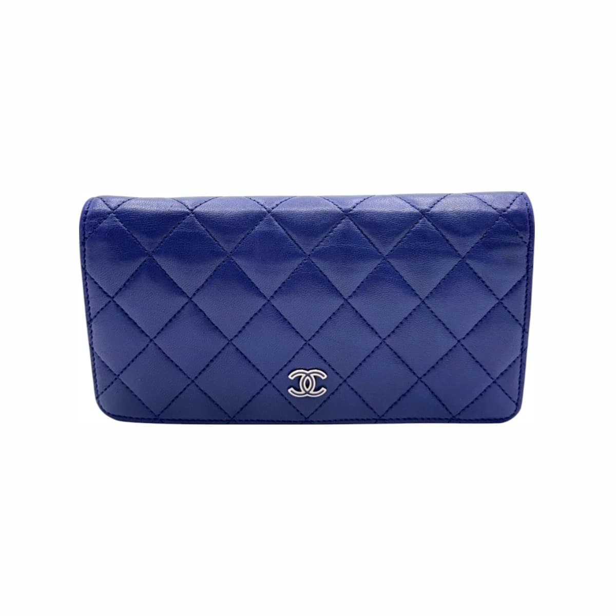 CHANEL 샤넬 퍼플 계열 램스킨 타임리스 장지갑 20번대