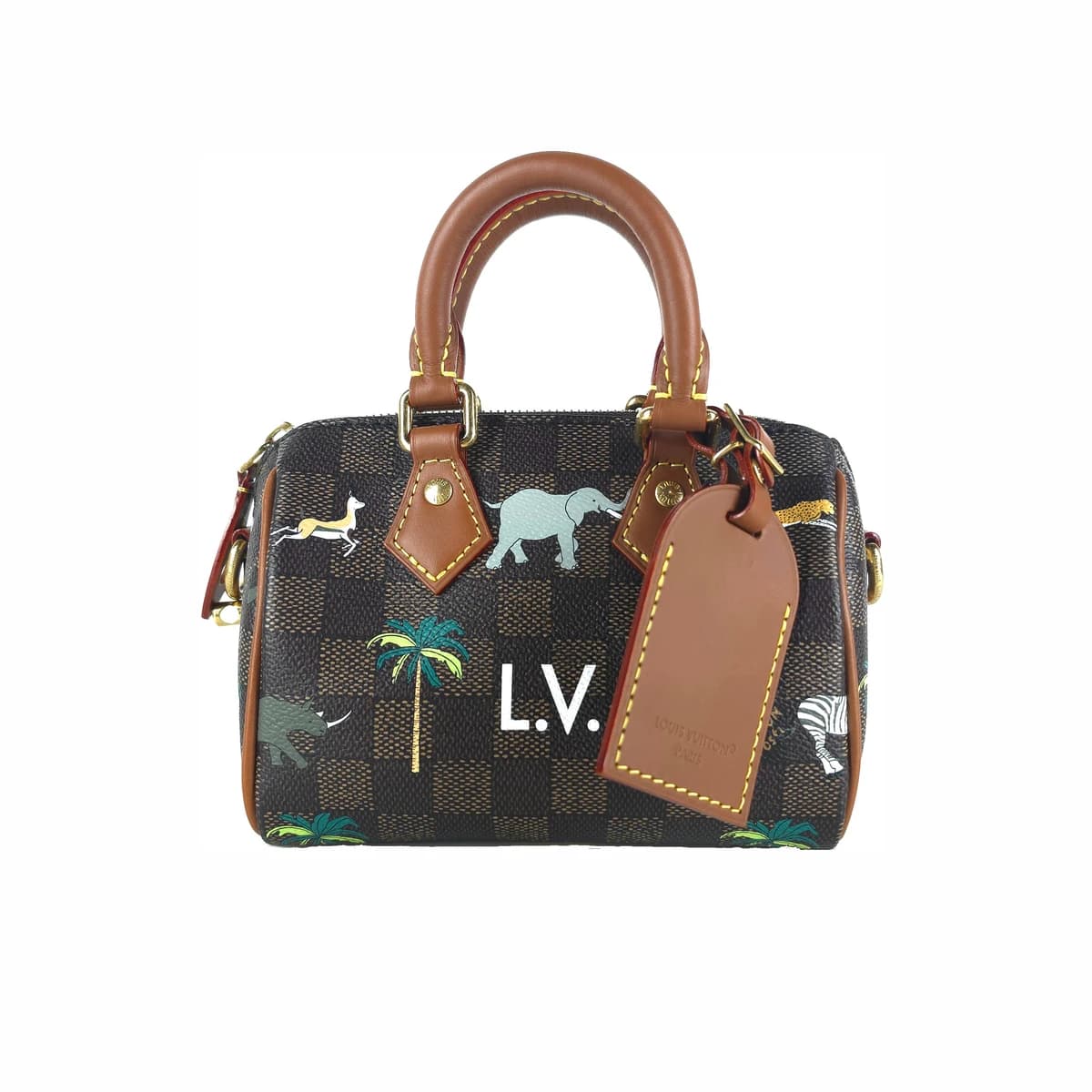 LOUIS VUITTON 루이비통 x 더 다즐링 다미에 스피디 반둘리에 토트백 18