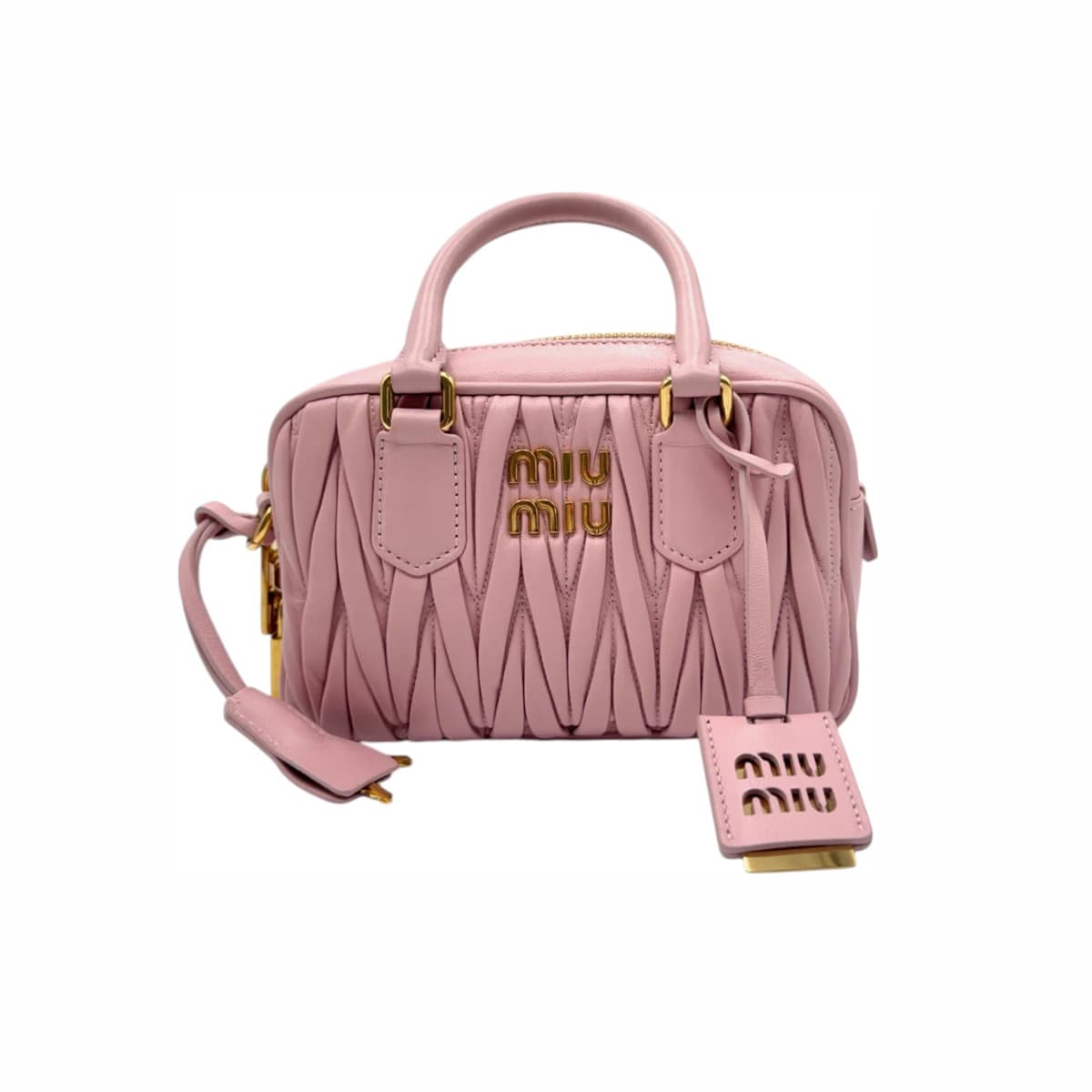 MIU MIU 미우미우 아르카디 마테라쎄 나파 스몰 토트백