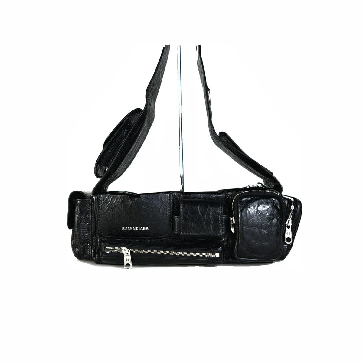 BALENCIAGA 발렌시아가 슈퍼비지 슬링백 XS 블랙