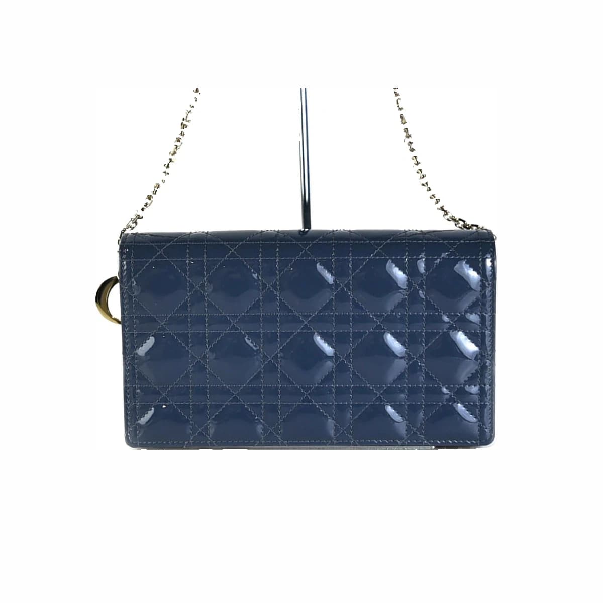 DIOR 디올 페이던트 까나쥬 레이디 체인 파우치 크로스백 OS 페이턴트