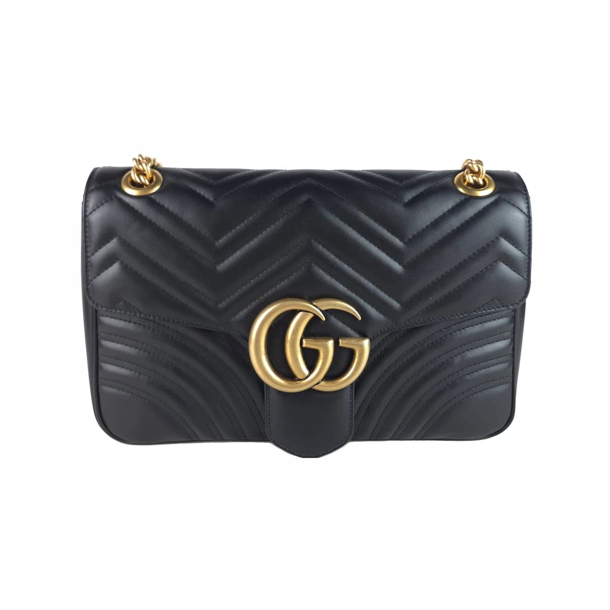 GUCCI 구찌 GG 마몽 숄더백 라지 블랙