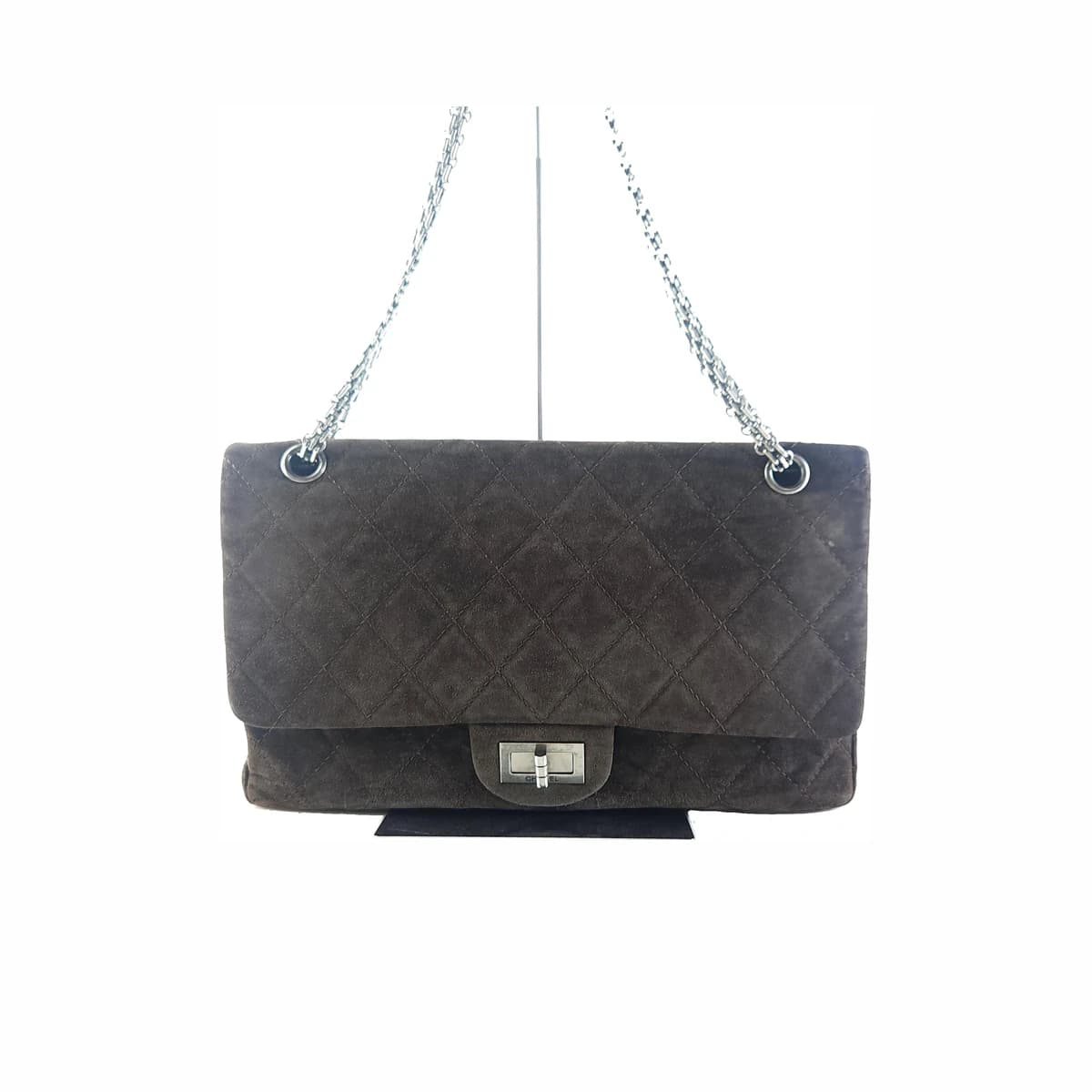 CHANEL 샤넬 2.55 스웨이드 플랩 숄더백 라지
