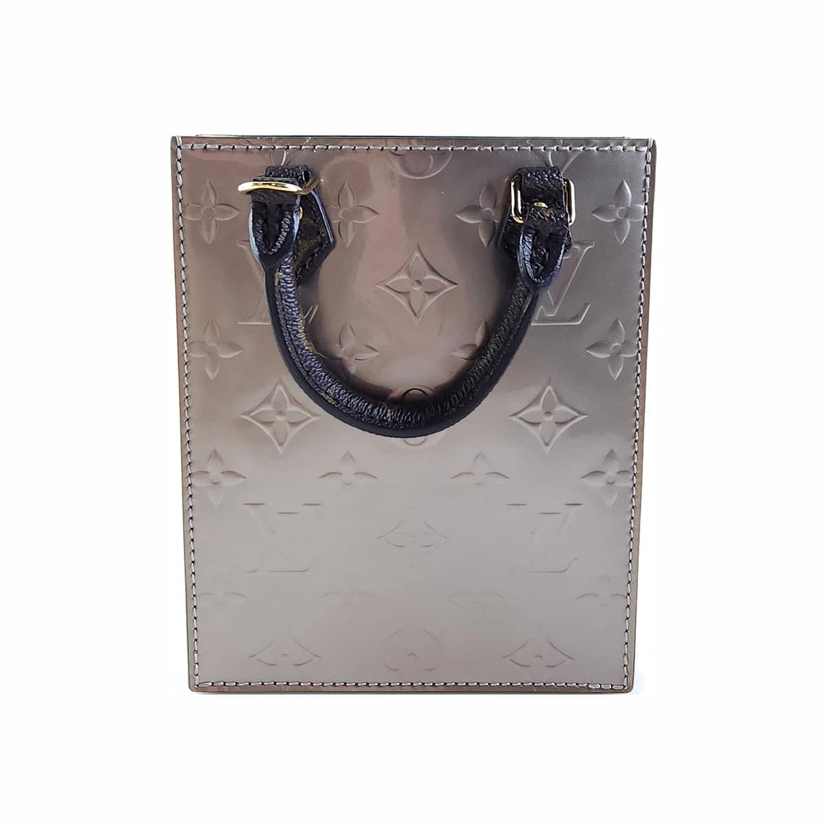 LOUIS VUITTON 루이비통 베르니 모노그램 쁘띠 삭 플라 토트백 미니사이즈